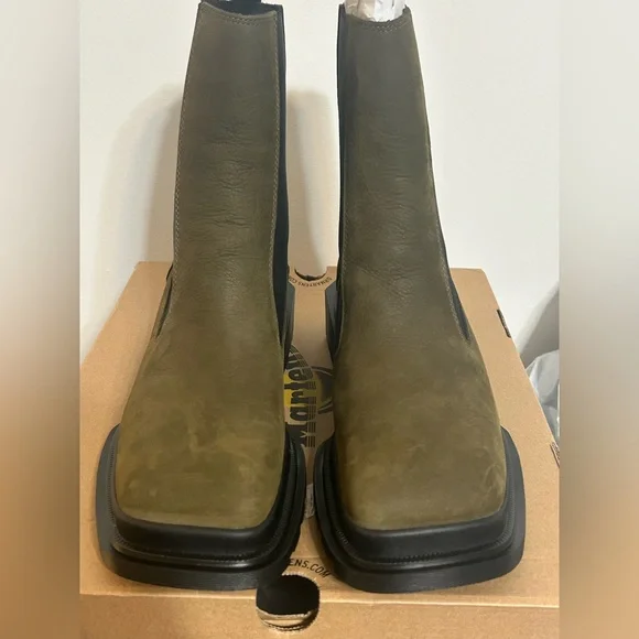 Dr. Martens Olive Ankle Boots - Picture 2 of 5